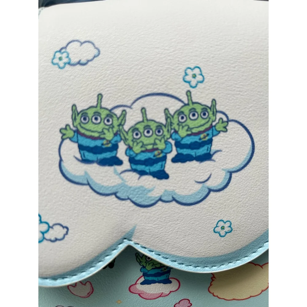 LOUNGEFLY PIXAR Alien Remix Crossbody Toy Story Monsters Inc Cloud Flap NWT